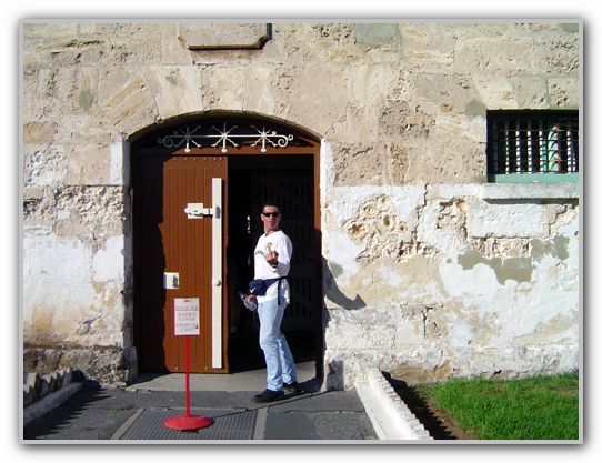 CJ out front of Freo Prison